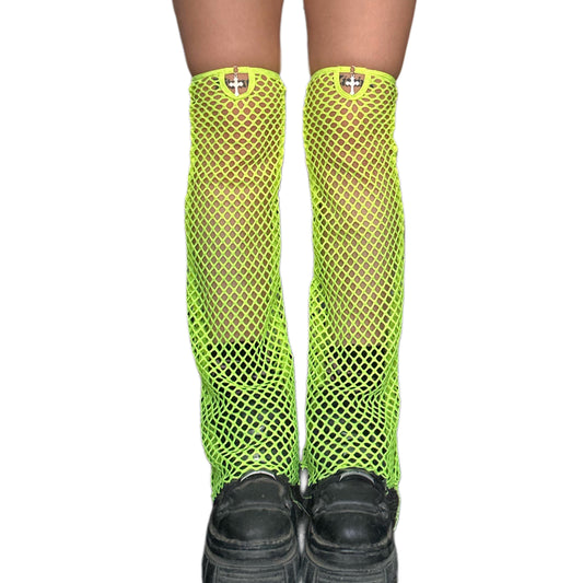 HOLY DIVINITY LEG WARMERS - LIME GREEN