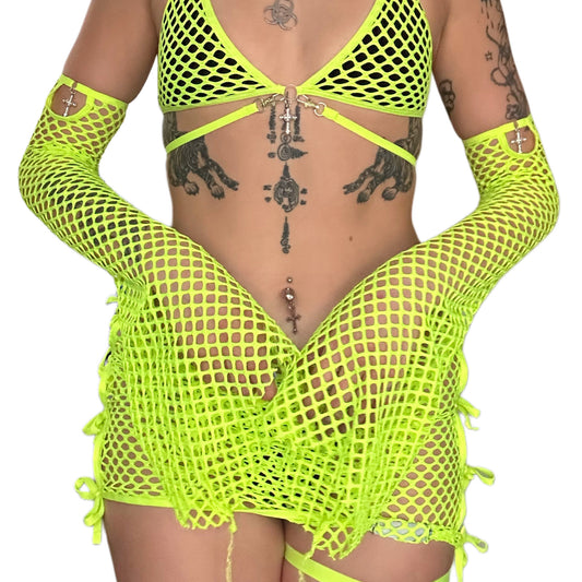 HOLY DIVINITY BELL SLEEVES - LIME GREEN