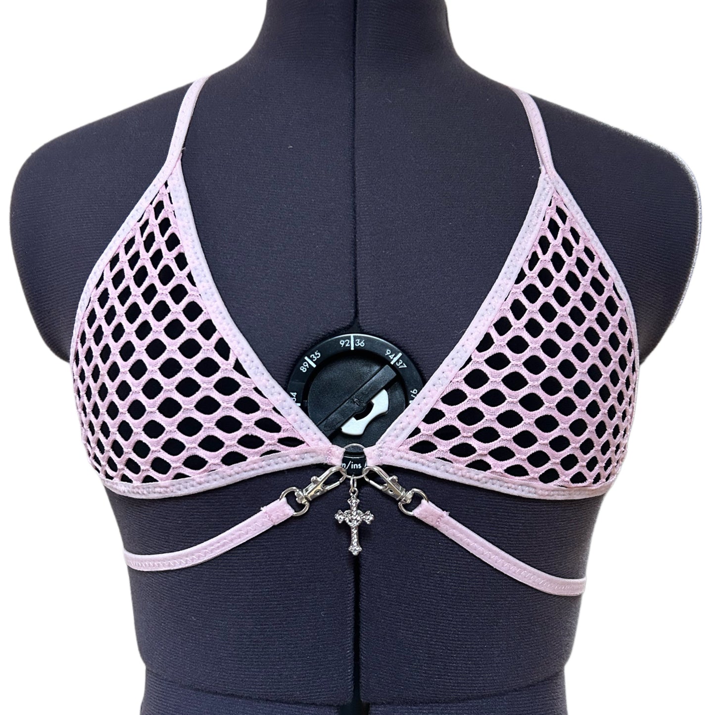 HOLY DIVINITY KINI TOP - PINK & BLACK