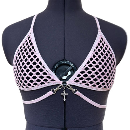 HOLY DIVINITY KINI TOP - PINK & BLACK