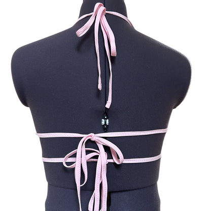 HOLY DIVINITY KINI TOP - PINK & BLACK