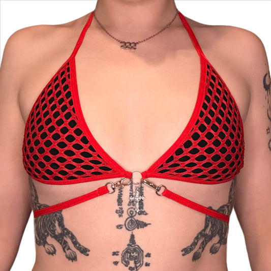 HOLY DIVINITY KINI TOP - RED & BLACK