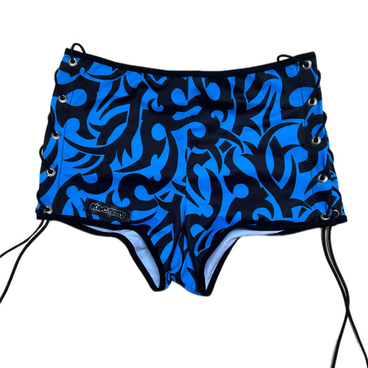 BLUE TRIBAL SHORTS